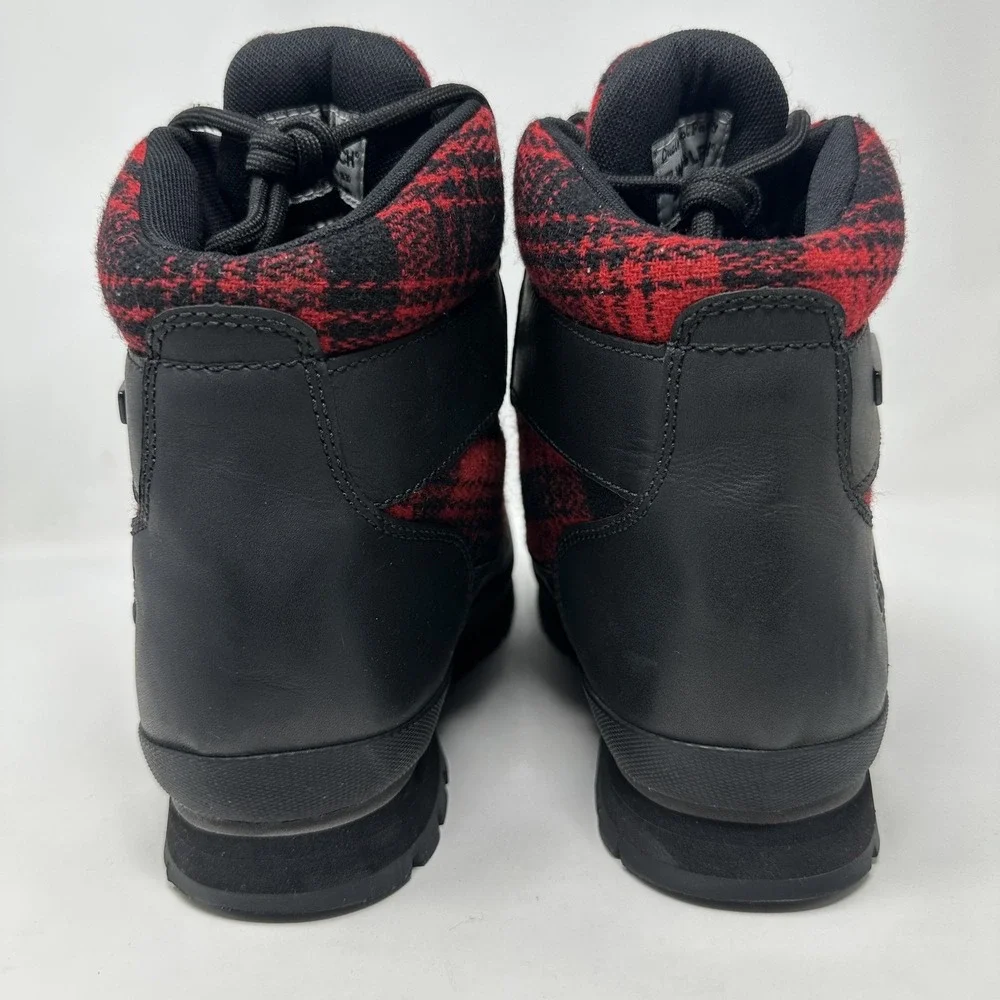 Timberland‎ Woolrich Wool Buffalo Plaid Euro Hiker Boots Mens Size 9 Leather